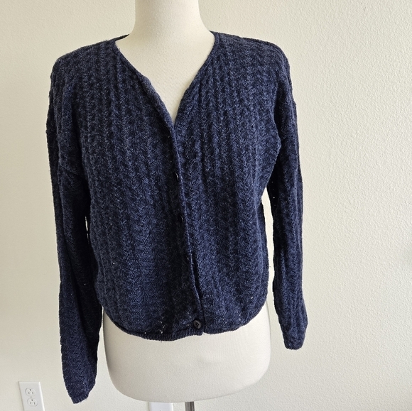 Mondala Crochet Open Front Cardigan size Medium - Picture 3 of 14